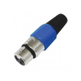 Conector Azul XLR Hembra 3...
