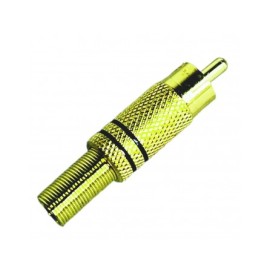 Conector plug RCA dorado...