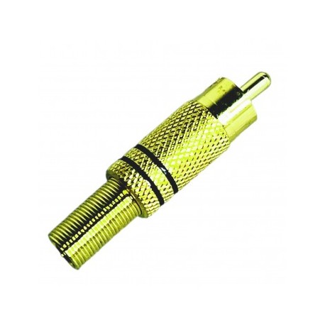 Conector plug RCA dorado...