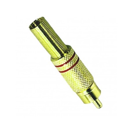 Conector plug RCA dorado...