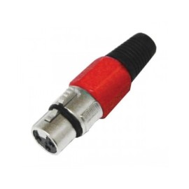 Conector Rojo XLR Hembra 3...