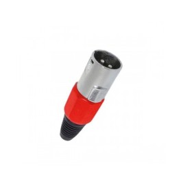 Conector Rojo XLR Macho 3...