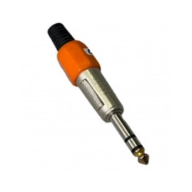 Plug Naranja 6,3mm estéreo...