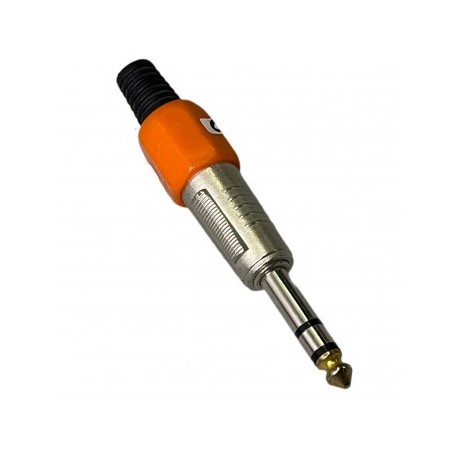Plug Naranja 6,3mm estéreo...