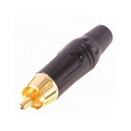 Plug RCA Metal Negro Dorado...