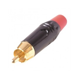 Plug RCA Metal Negro Dorado...