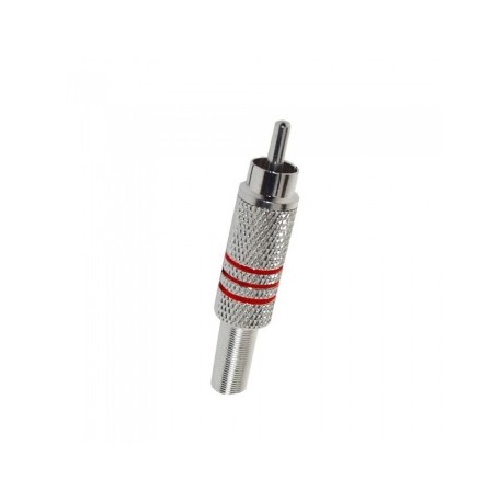 PLUG RCA METÁLICO CON RESORTE