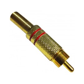 PLUG RCA METALICO ORO...