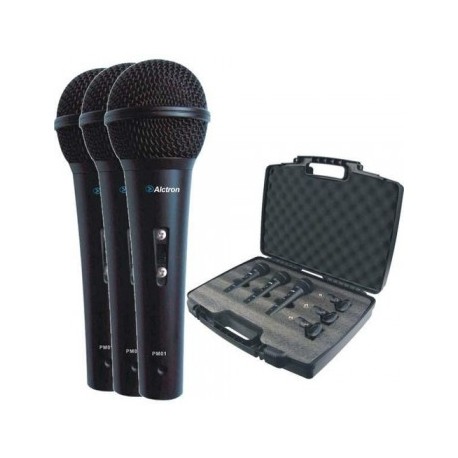 Set de 3 microfonos vocales...