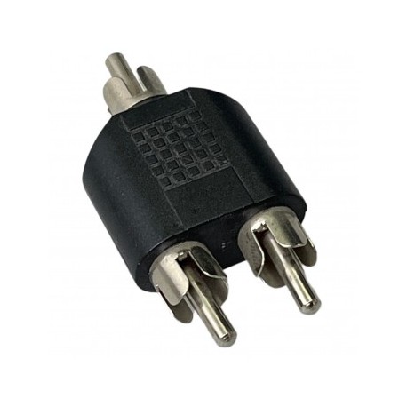 Adaptador de 2 plug RCA a 1...